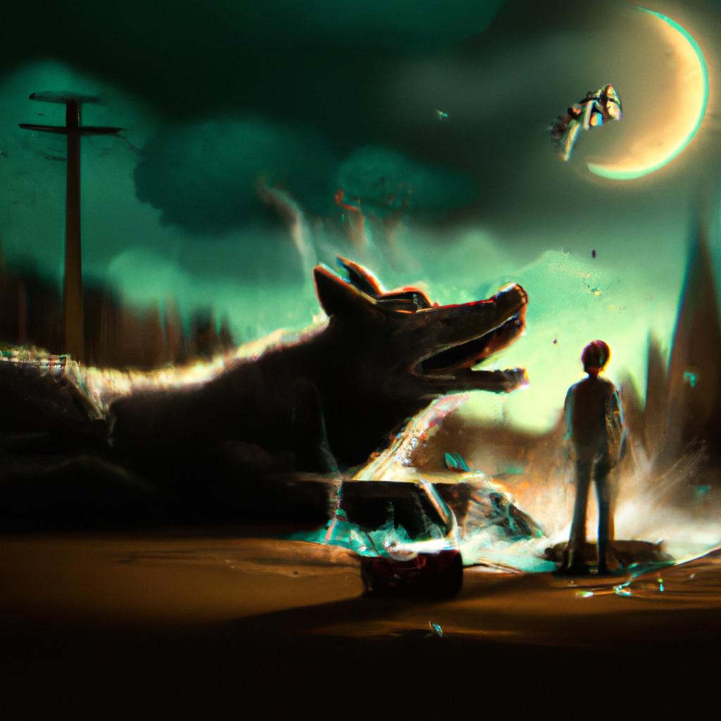 Imagem de capa do post "Cachorro Mordendo Outro: Entenda o Significado de Sonhar com Isso!" com um desenho digital
