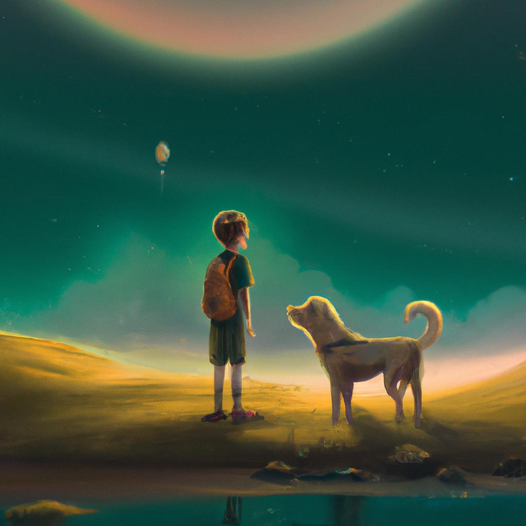 Imagem de capa do post "Descubra o Significado de Sonhar com Cachorro Perdido!" com um desenho digital