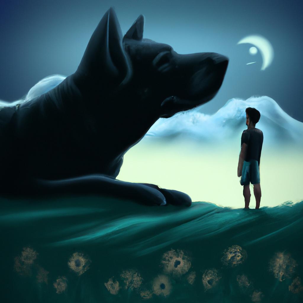Imagem de capa do post Descubra: Por que Sonhar com Cachorro Preto Quer Morder? com um desenho digital