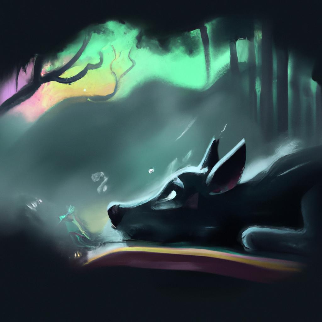 Imagem de capa do post "Descubra o Que Significa Sonhar com Cachorro Preto Raivoso" com um desenho digital