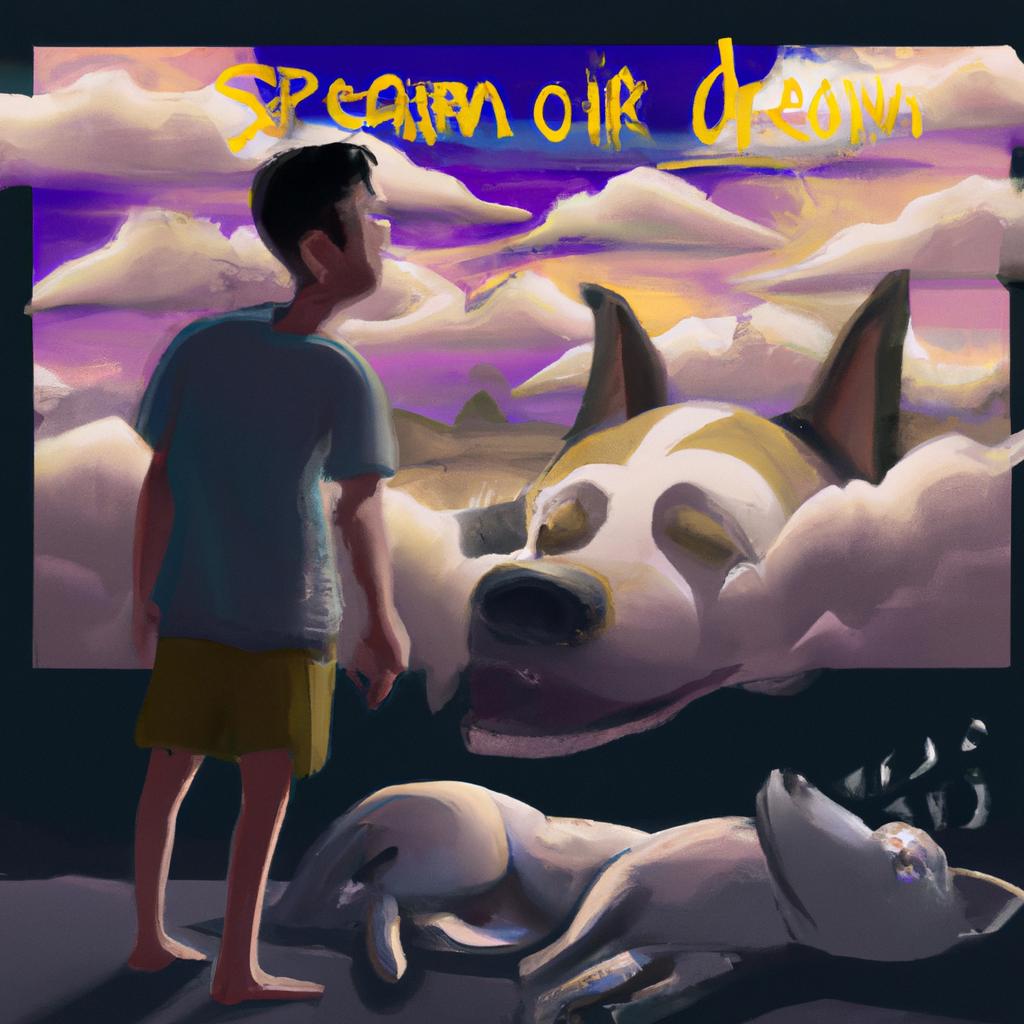 Imagem de capa do post "Sonhar com Cachorro Sangrando: O Que Significa?" com um desenho digital