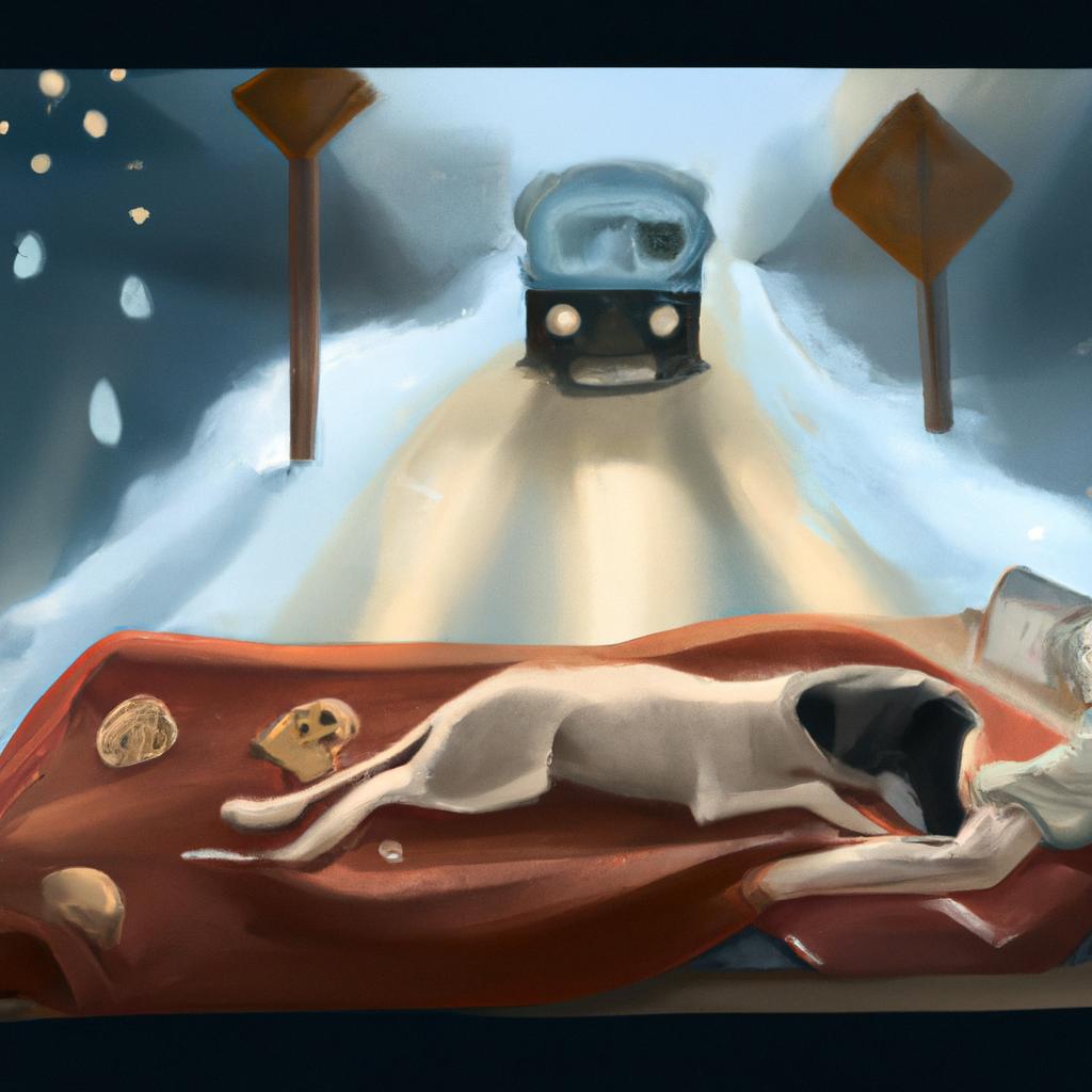 Imagem de capa do post Sonhar com Cachorro Atropelado: Descubra o Que Significa! com um desenho digital