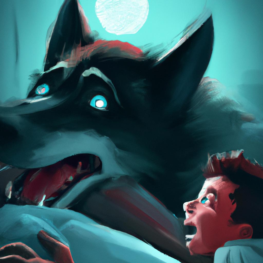 Imagem de capa do post "Sonhar com Cachorro Tentando Morder: O Que isso Significa?" com um desenho digital