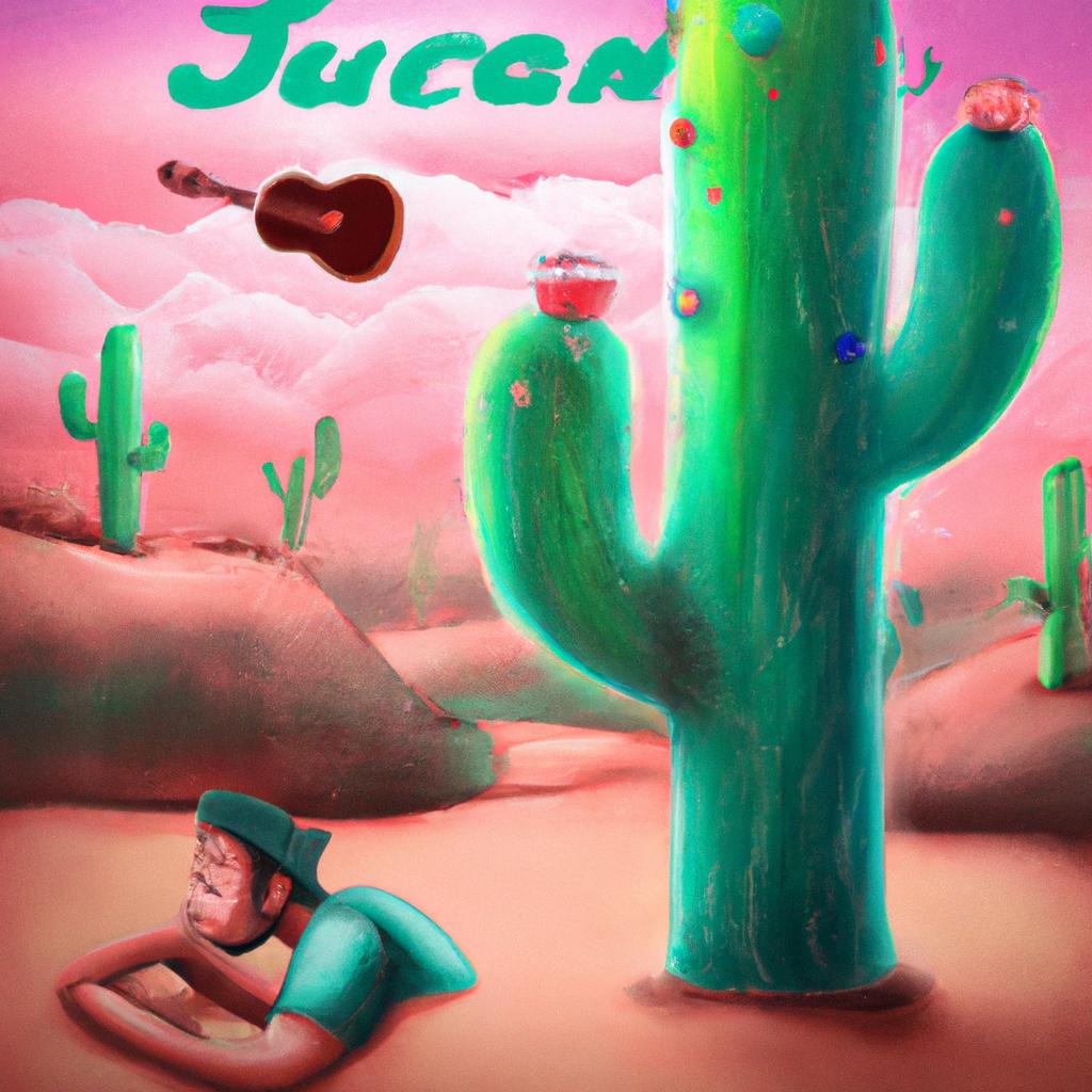 Imagem de capa do post "Sonhando com Cactos: Descubra o Significado Daí!” com um desenho digital