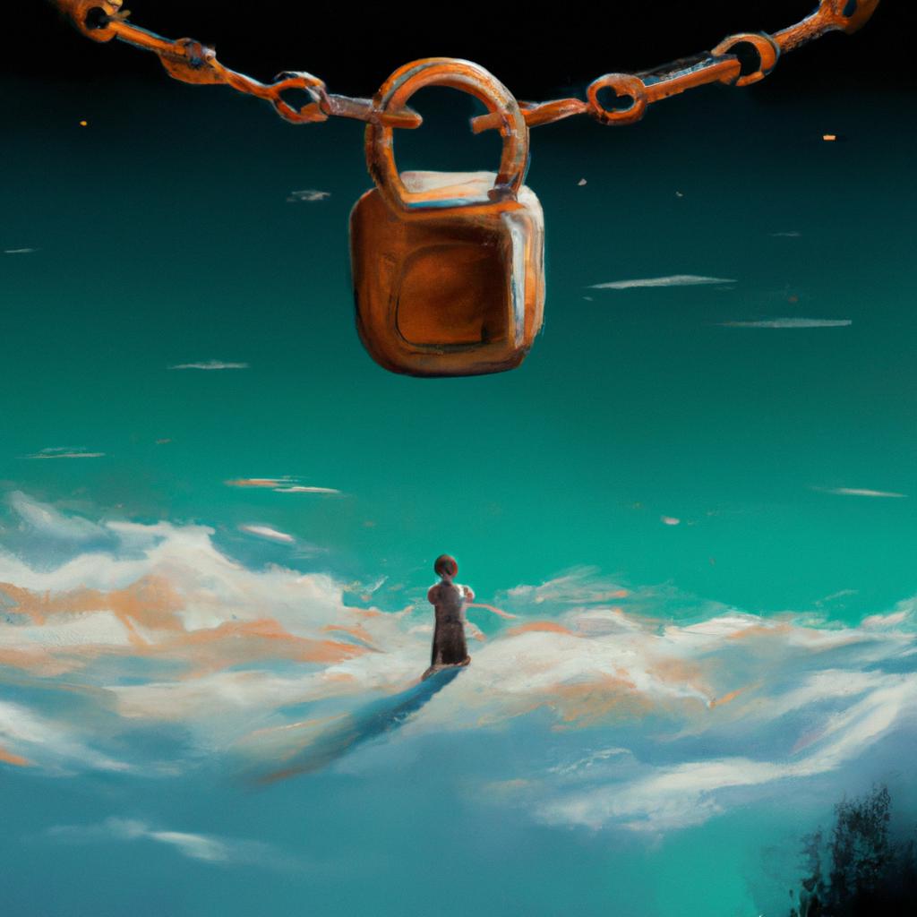 Imagem de capa do post "Descubra o Significado de Sonhar com Cadeado!" com um desenho digital