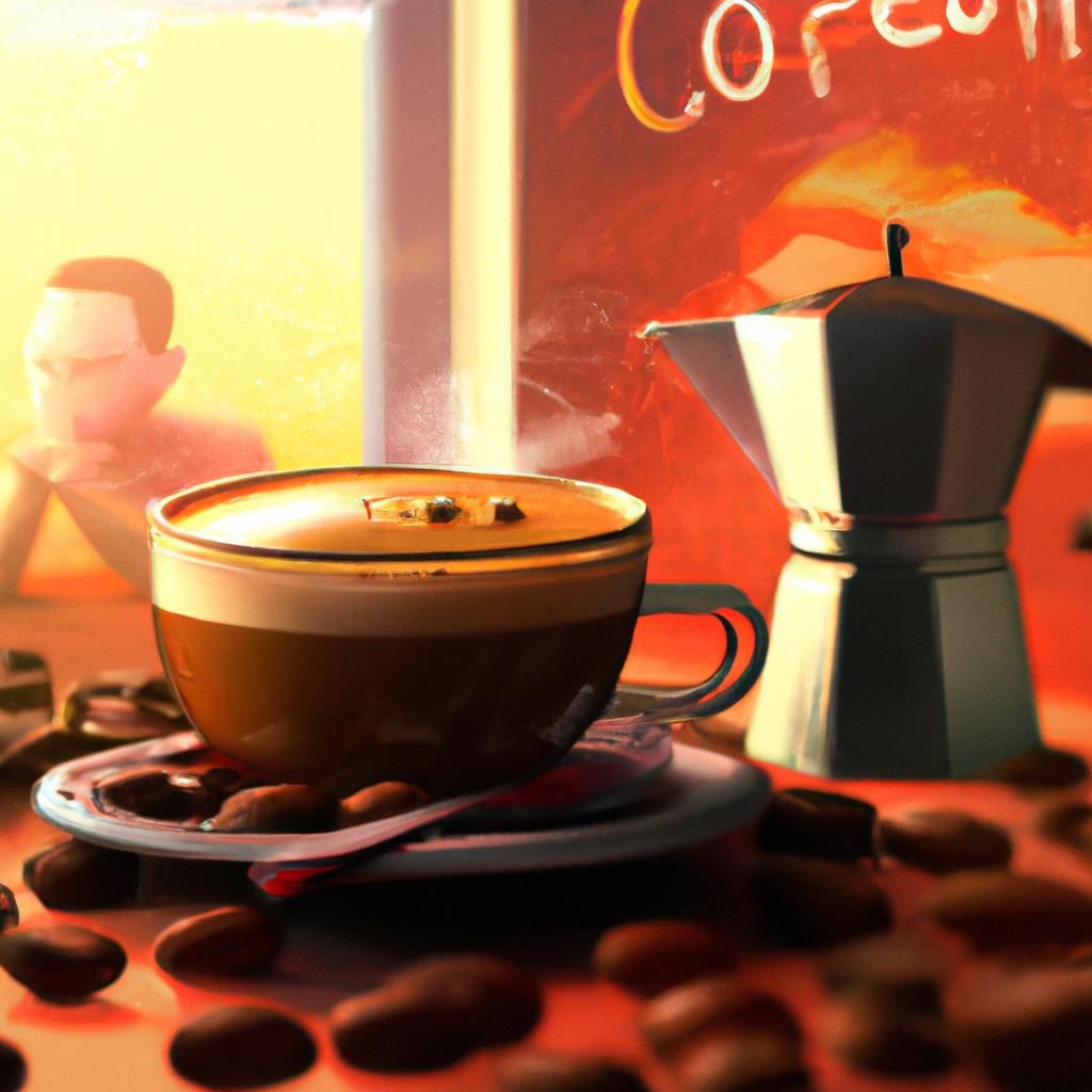 Imagem de capa do post "Descubra o Significado de Sonhar com Café em Pó!" com um desenho digital