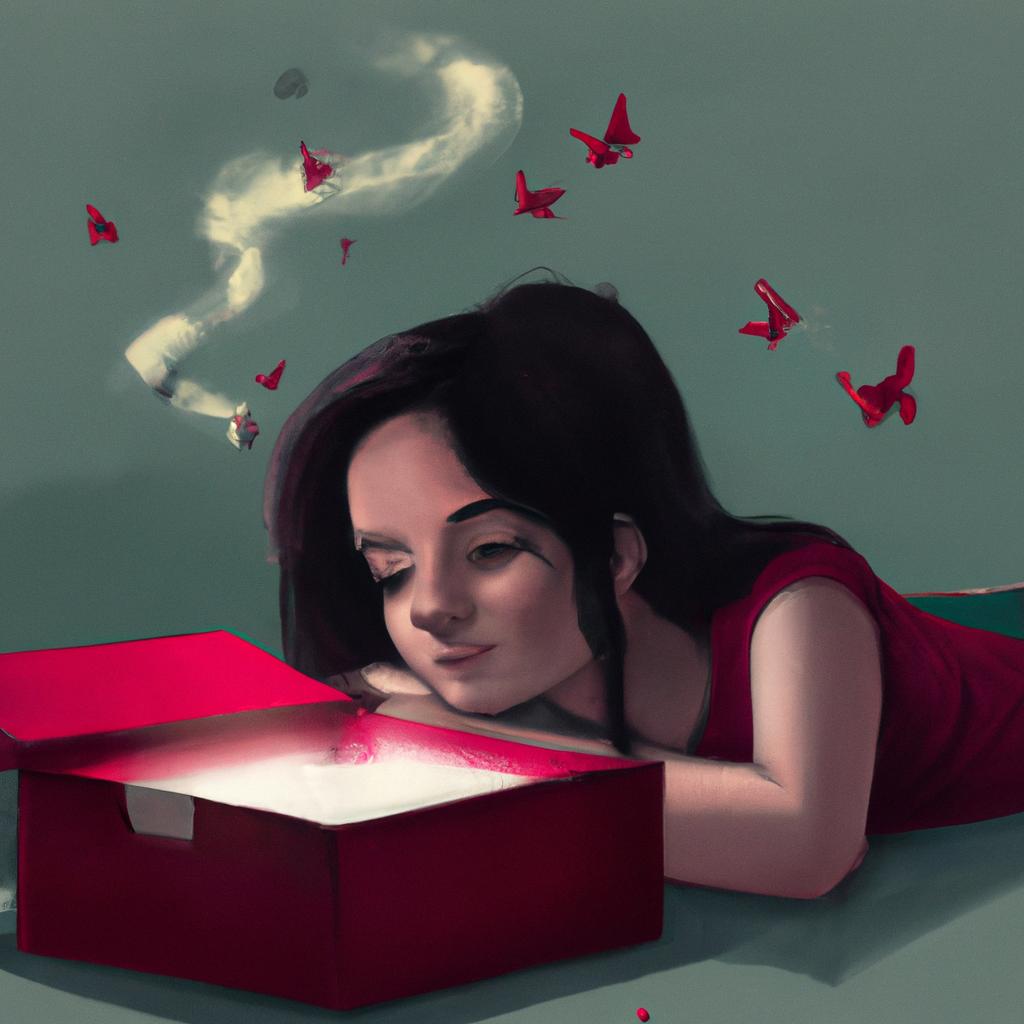 Imagem de capa do post "Descubra o Significado Oculto do Sonho com Caixa Vermelha!" com um desenho digital