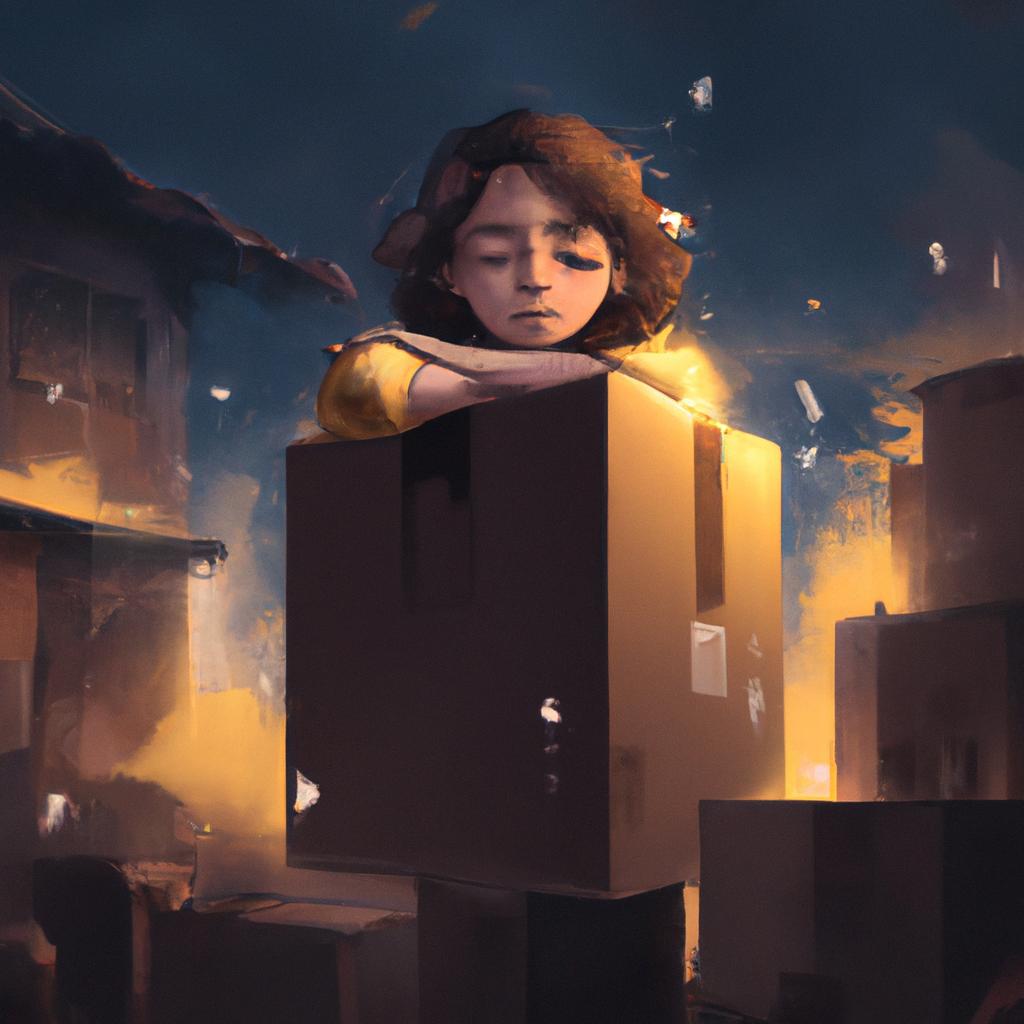 Imagem de capa do post "O que Significa Sonhar com Caixas? Descubra Agora!" com um desenho digital