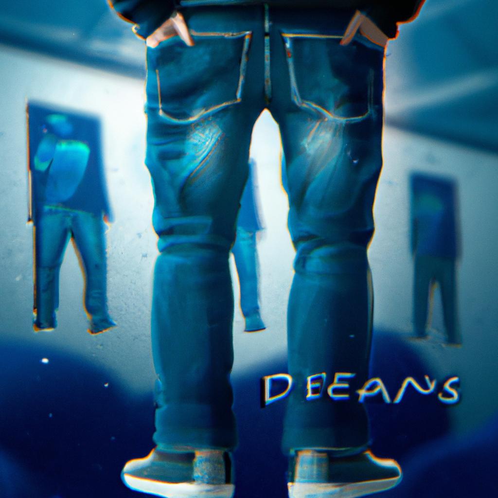 Imagem de capa do post "Descubra o que Significa Sonhar com Calça Jeans Azul!" com um desenho digital
