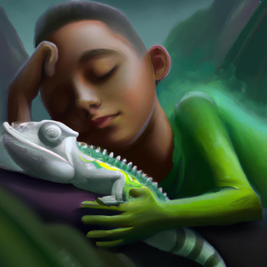 Imagem de capa do post "Descubra o que Significa Sonhar com Camaleão Jogo do Bicho!" com um desenho digital