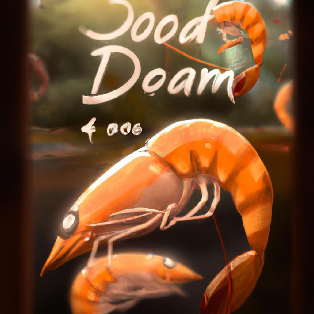 Imagem de capa do post "Descubra o Significado de Sonhar com Camarão e sua #Sorte número" com um desenho digital