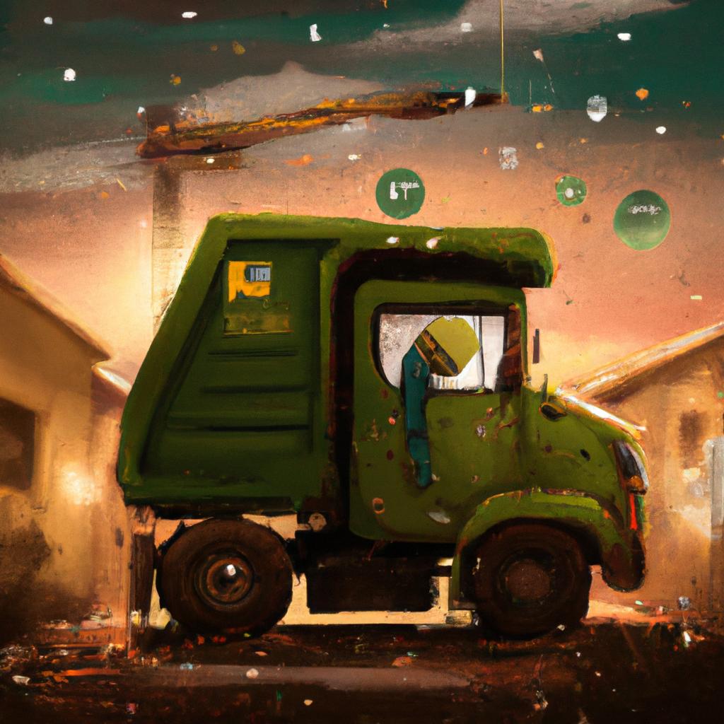 Imagem de capa do post "Sonhar com Caminhão de Lixo: Descubra o que Significa!" com um desenho digital