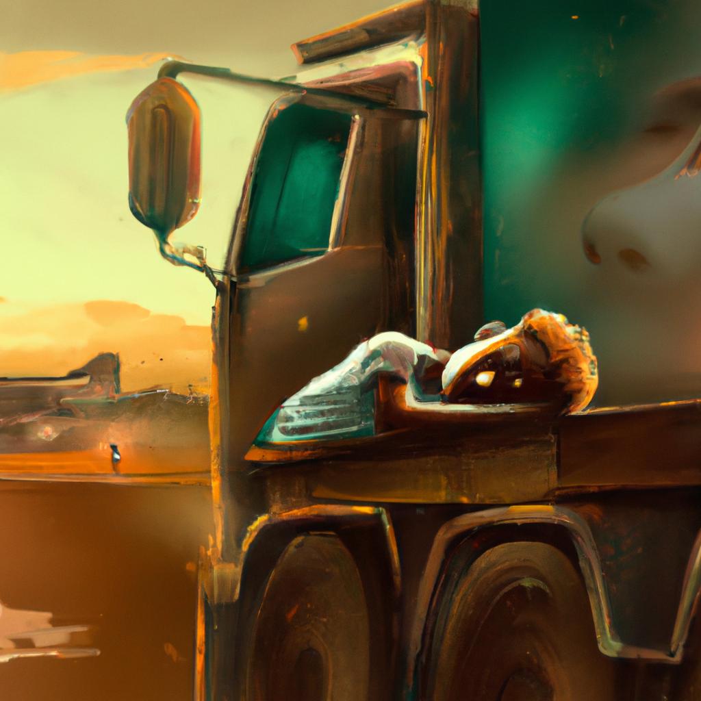 Imagem de capa do post "Saiba o que Significa Sonhar com Caminhão: Descubra!" com um desenho digital