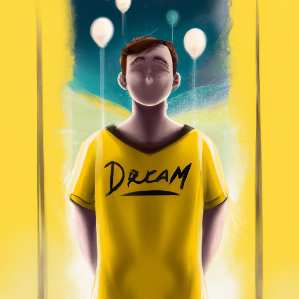 Imagem de capa do post "Descubra o Significado de Sonhar com Camiseta Amarela!" com um desenho digital