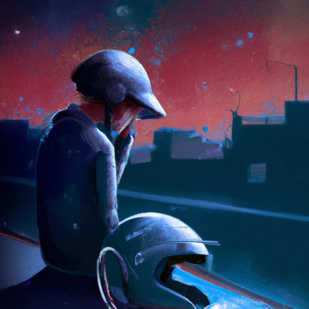 Imagem de capa do post "Sonhar com Capacete: Os Significados Ocultos Revelados!" com um desenho digital