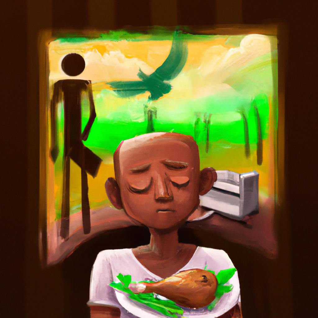 Imagem de capa do post "Significado de Sonhar com Carne de Frango Podre: Saiba o Que isso Quer Dizer!" com um desenho digital