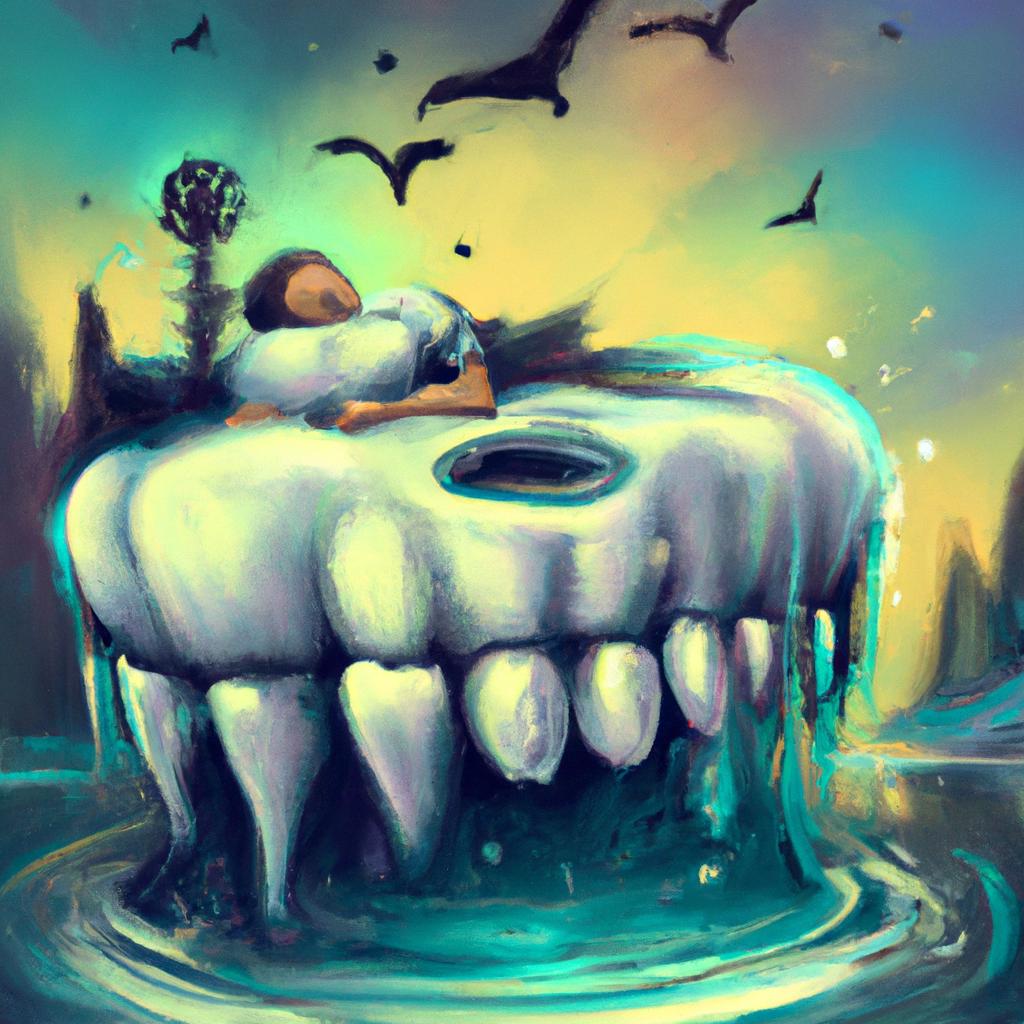 Imagem de capa do post Descubra o que Significa Sonhar com Carne no Dente com um desenho digital