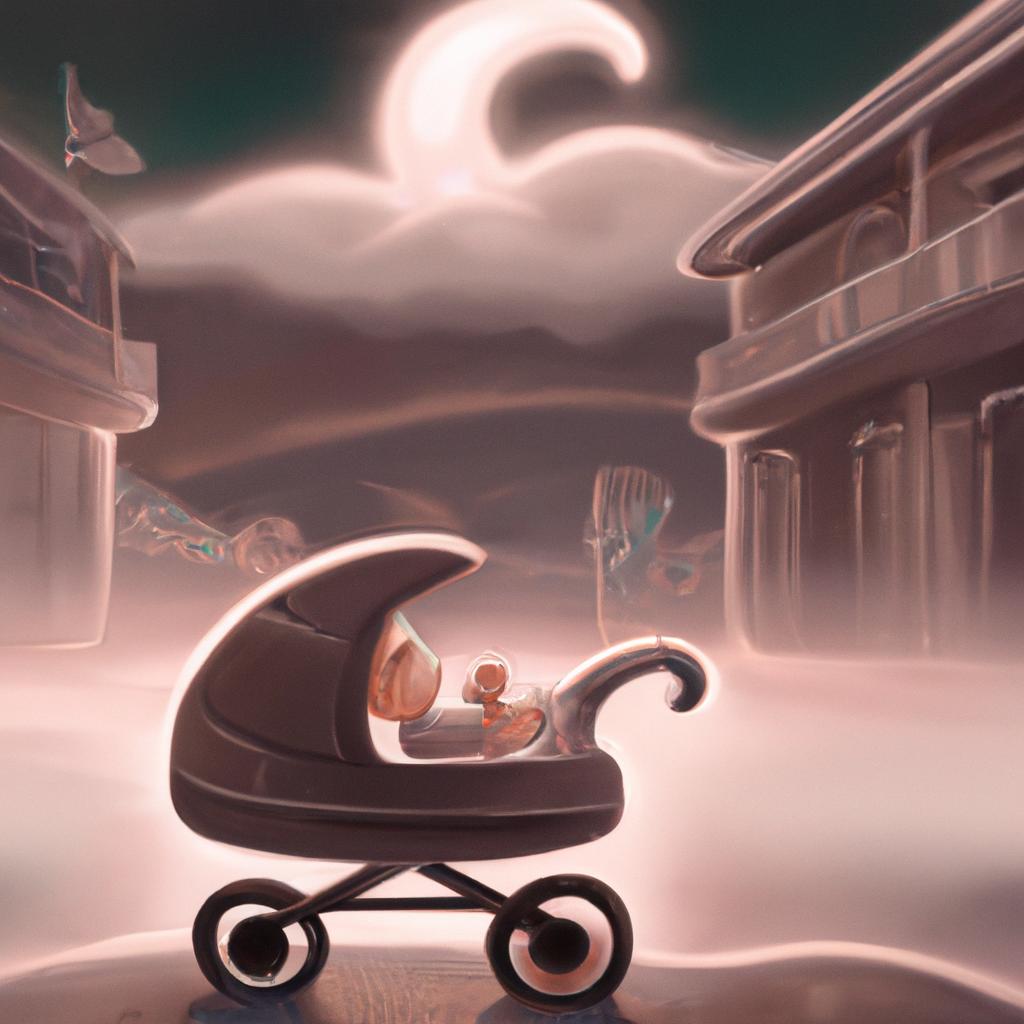 Imagem de capa do post "Descubra o Significado de Sonhar com Carrinho de Bebê!" com um desenho digital