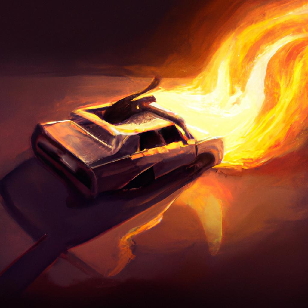 Imagem de capa do post Descubra o Significado de Sonhar com Carro Pegando Fogo! com um desenho digital