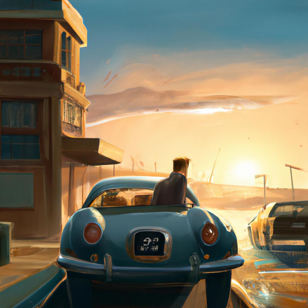 Imagem de capa do post "Descubra o Que Significa Sonhar com Carros Antigos!" com um desenho digital