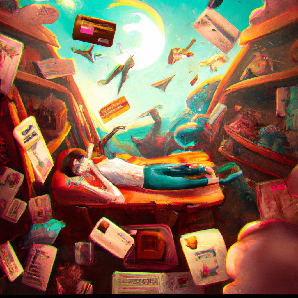 Imagem de capa do post "Descubra o Significado de Sonhar com Cartões!" com um desenho digital