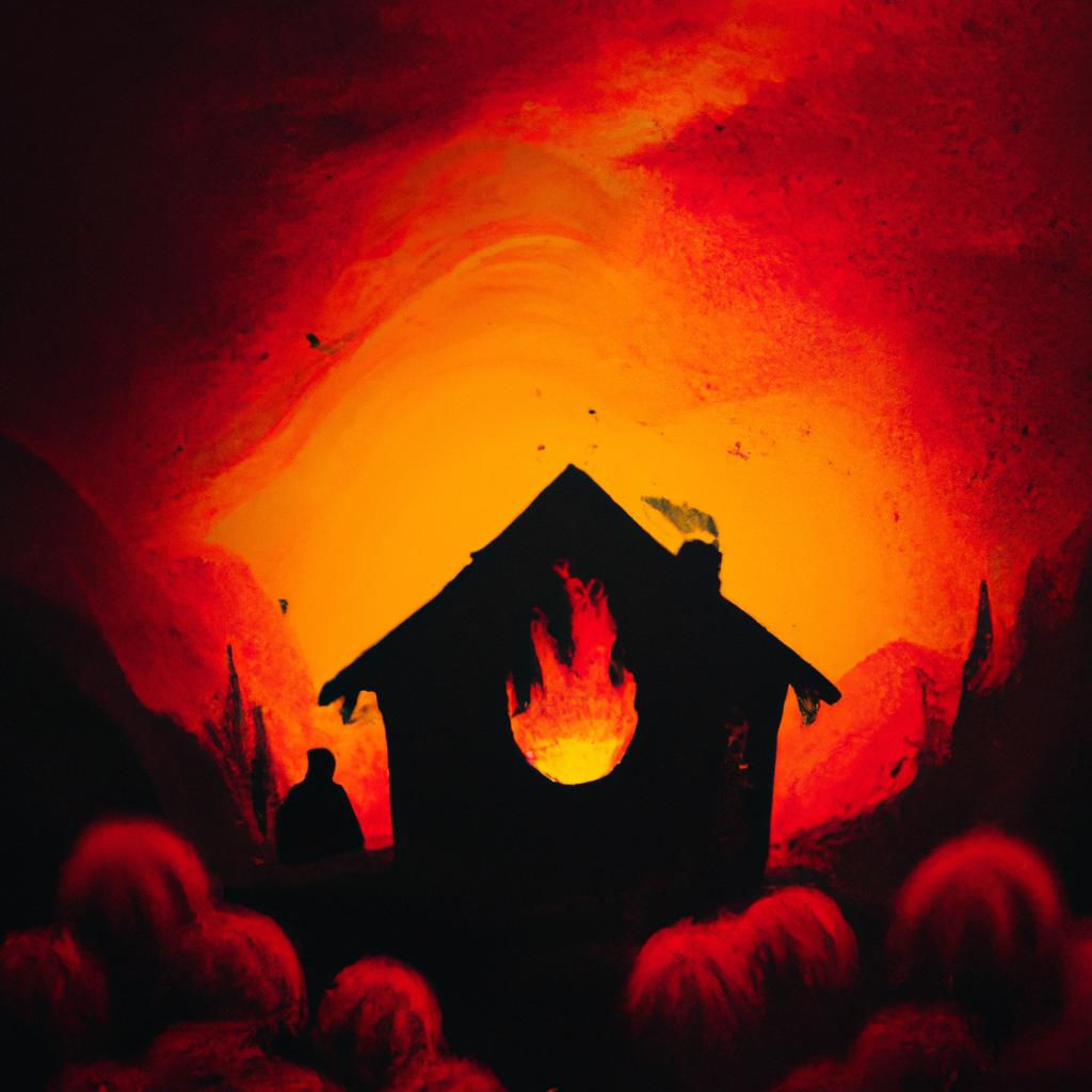 Imagem de capa do post Sonhar com Casa em Chamas: Descubra o Significado! com um desenho digital