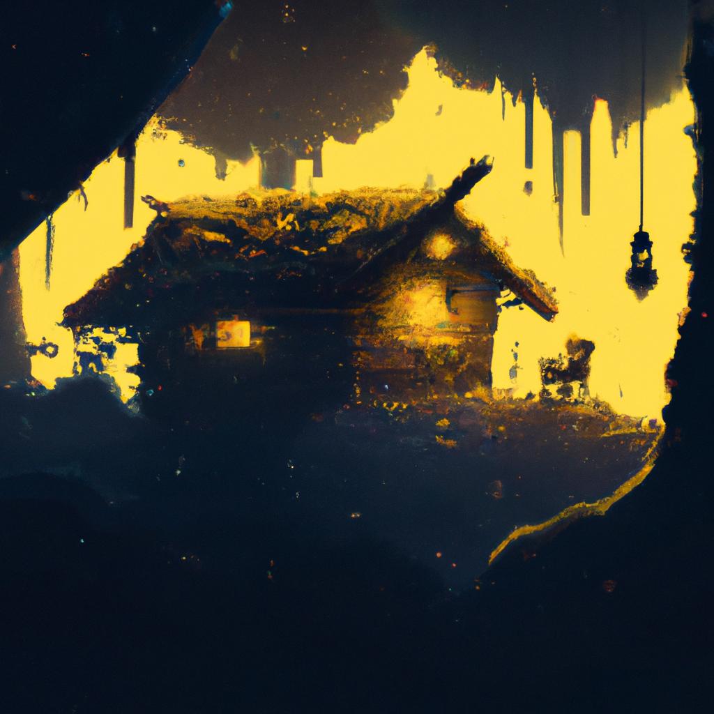 Imagem de capa do post "Sonhar com Casa Escura: Entenda o Significado Deste Sonho!" com um desenho digital