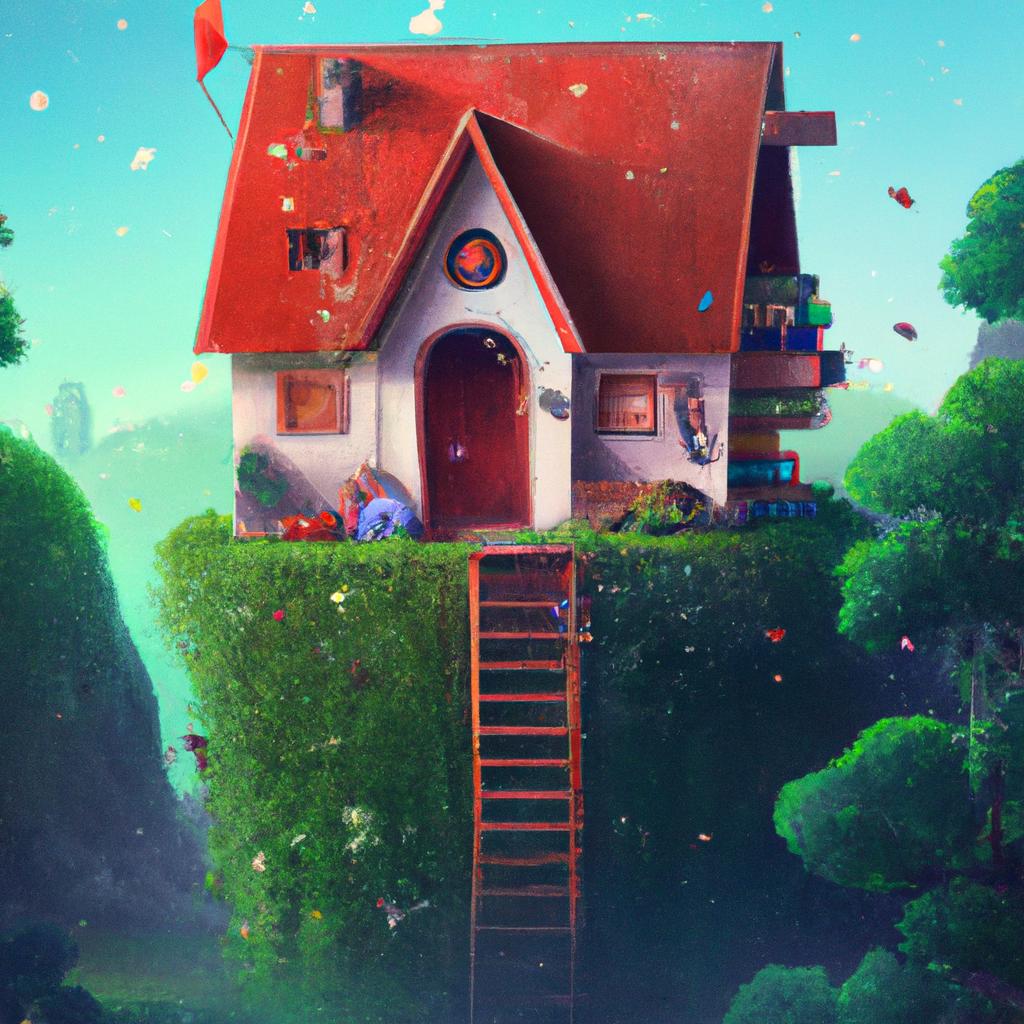 Imagem de capa do post "Descubra o que Sonhar com Casa Livro dos Sonhos Significa!" com um desenho digital