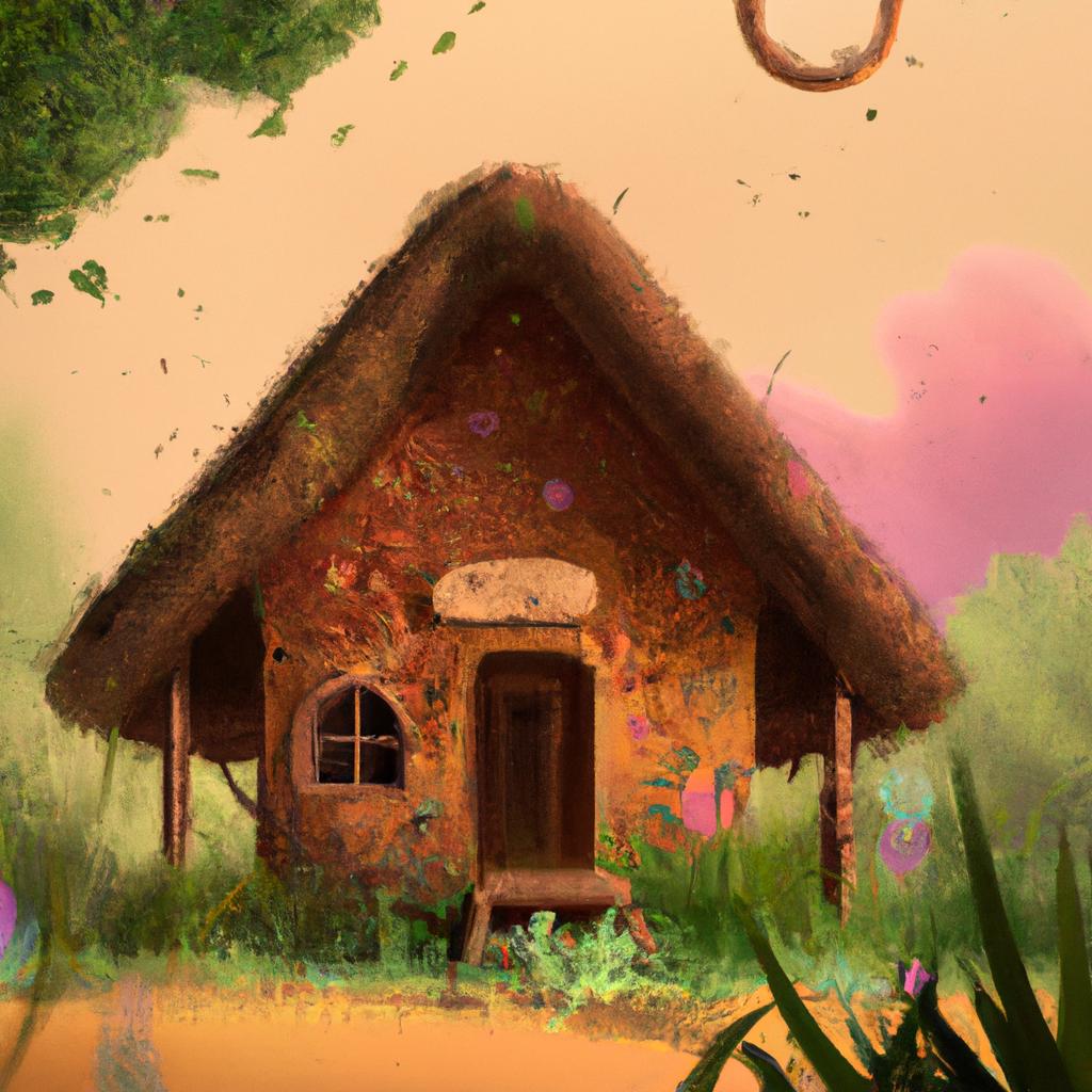 Imagem de capa do post "Descubra o que Significa Sonhar com Casa Pintada!" com um desenho digital