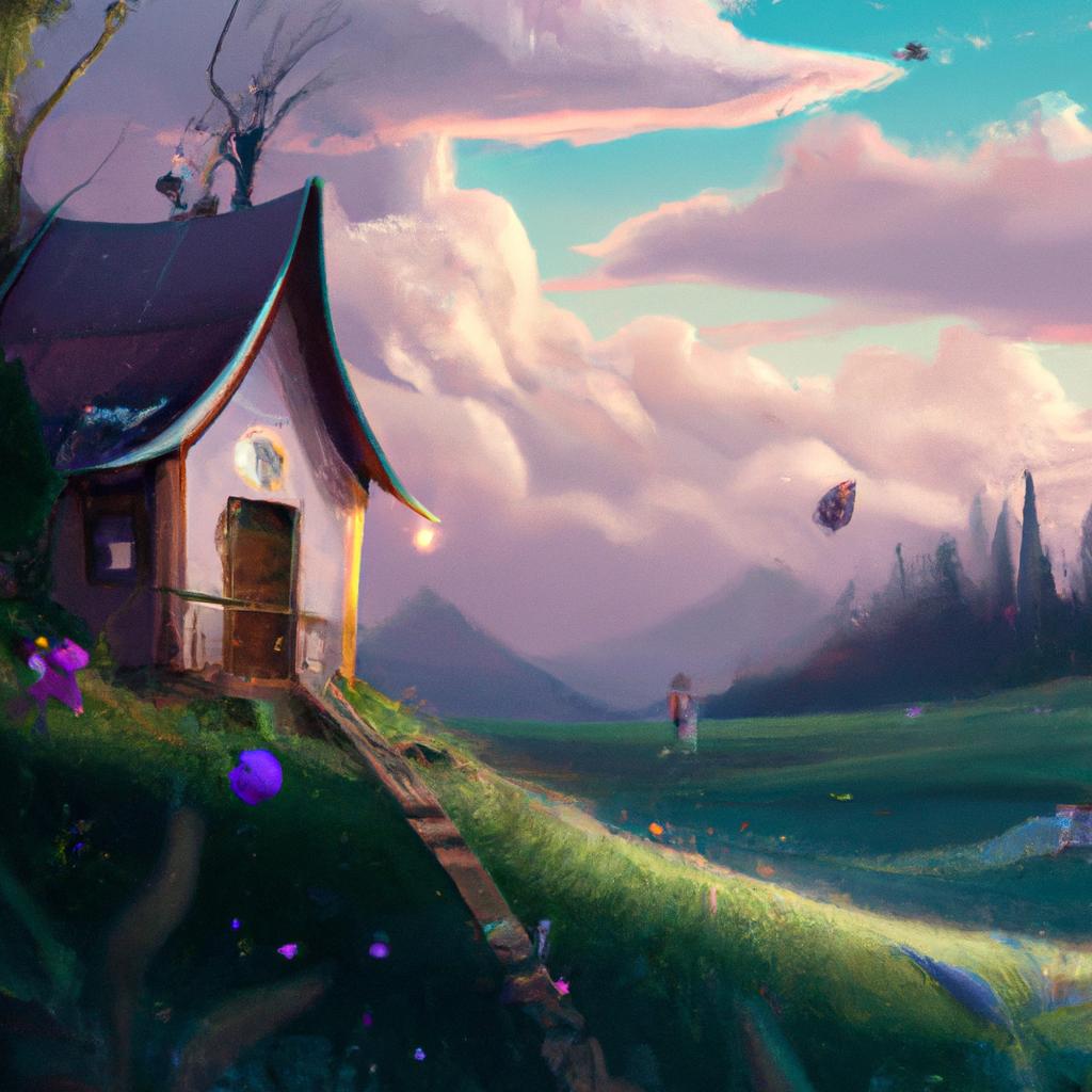 Imagem de capa do post "Descubra o Significado do Sonhar com Casa Velha!" com um desenho digital