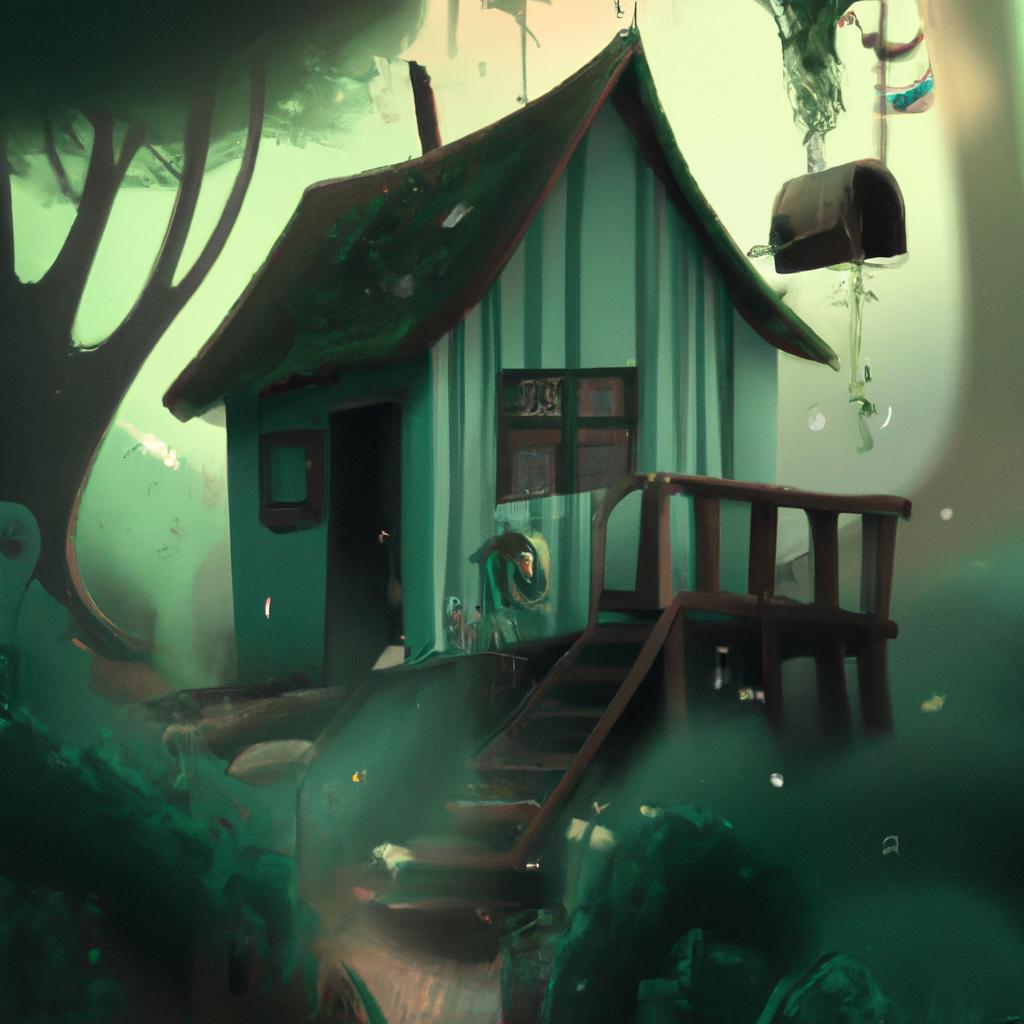 Imagem de capa do post "Descubra o Significado de Sonhar com Casa Verde!" com um desenho digital