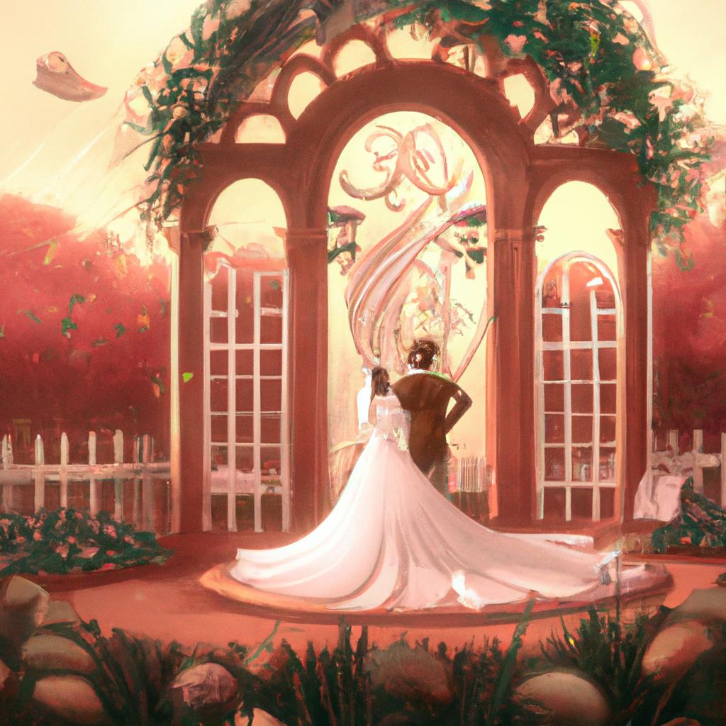 Imagem de capa do post "Descubra o Significado de Sonhar com Casamento Arranjado!" com um desenho digital