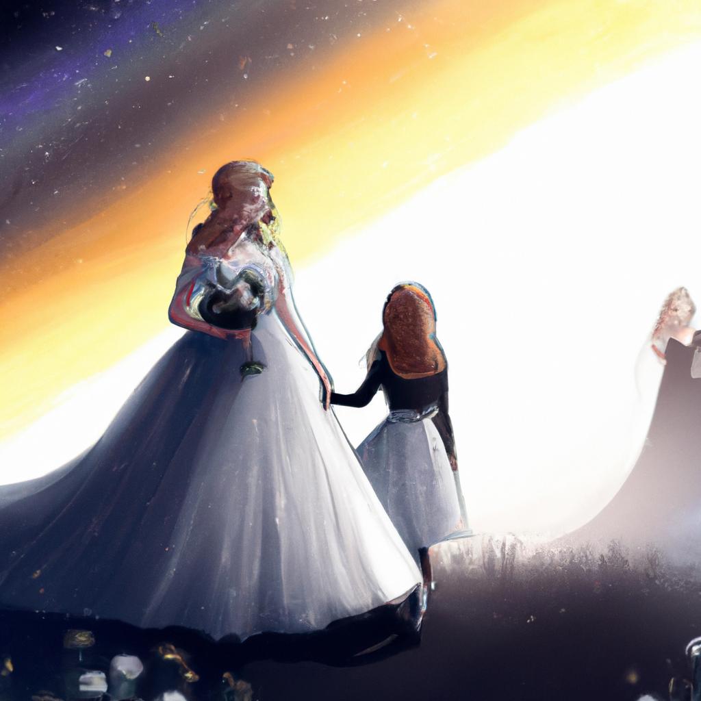 Imagem de capa do post "Descubra o Significado de Sonhar com Casamento de Amiga!" com um desenho digital