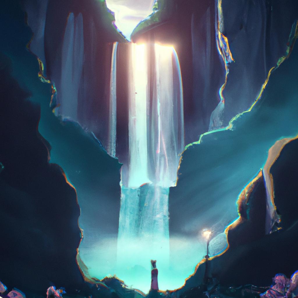 Imagem de capa do post "Descubra o que Significa Sonhar com Cascata - 60 Dicas!" com um desenho digital