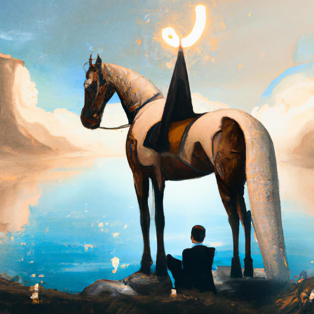 Imagem de capa do post "Descubra o Que Significa Sonhar com Cavaleiro Negro!" com um desenho digital