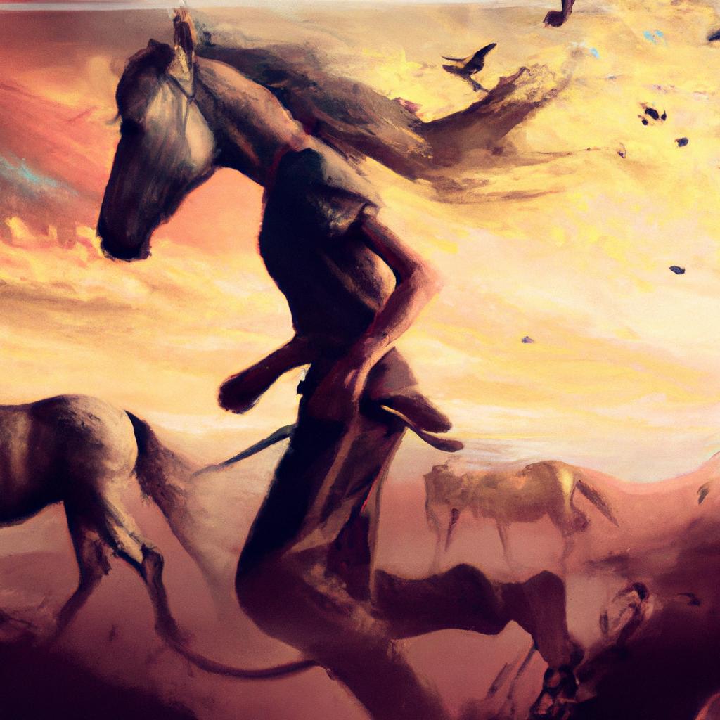 Imagem de capa do post "Cavalo Bravo Correndo Atrás de Mim? Descubra o Significado do Seu Sonho!" com um desenho digital