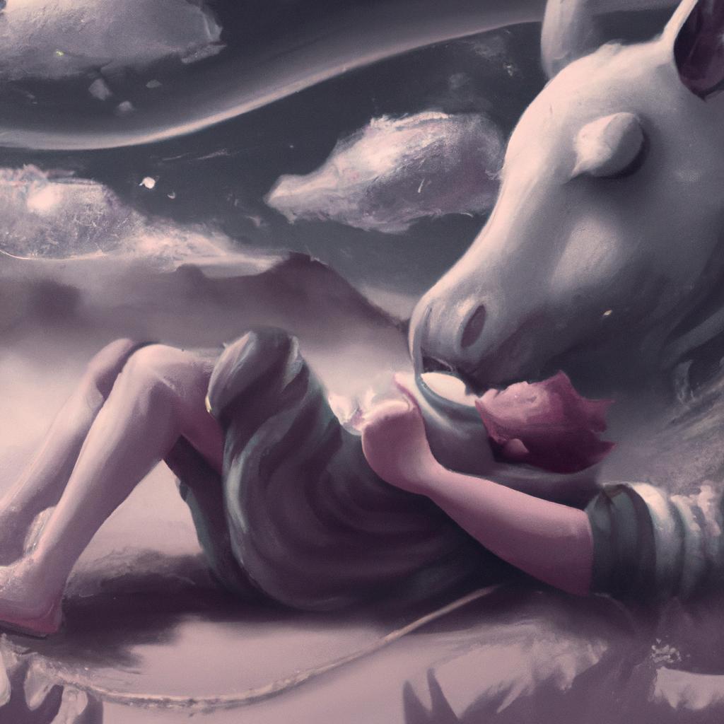 Imagem de capa do post "Sonhar com Cavalo Ferido: Descubra o Significado Surpreendente!" com um desenho digital