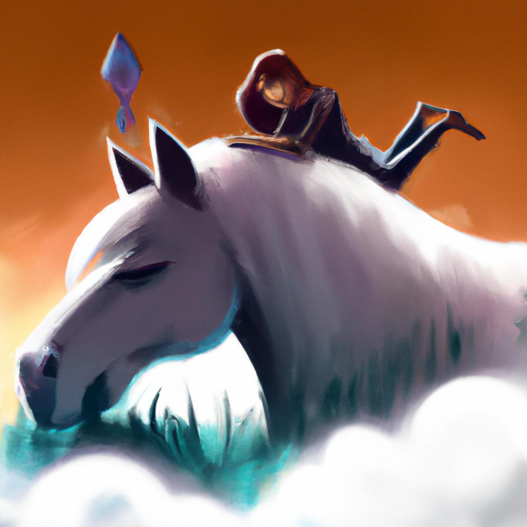 Imagem de capa do post "Sonhar com Cavalo Fugindo: Entenda o que Significa!" com um desenho digital