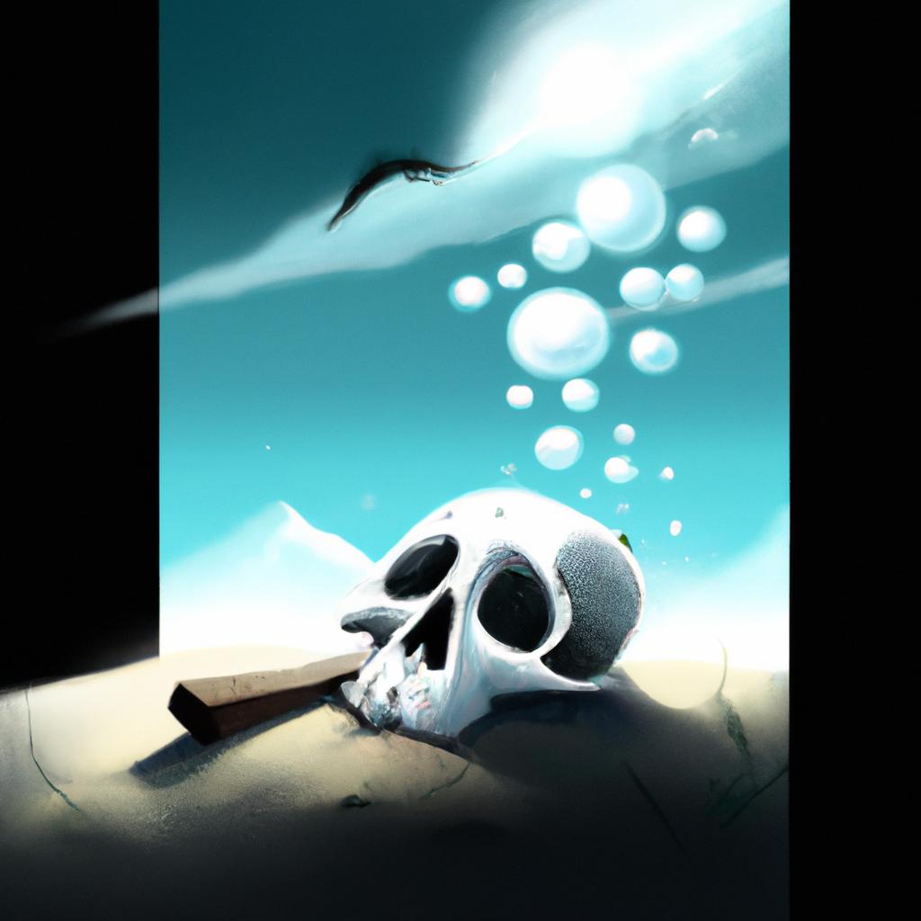 Imagem de capa do post "Sonhar com Caveira: Entenda o Significado dessa Imagem!" com um desenho digital