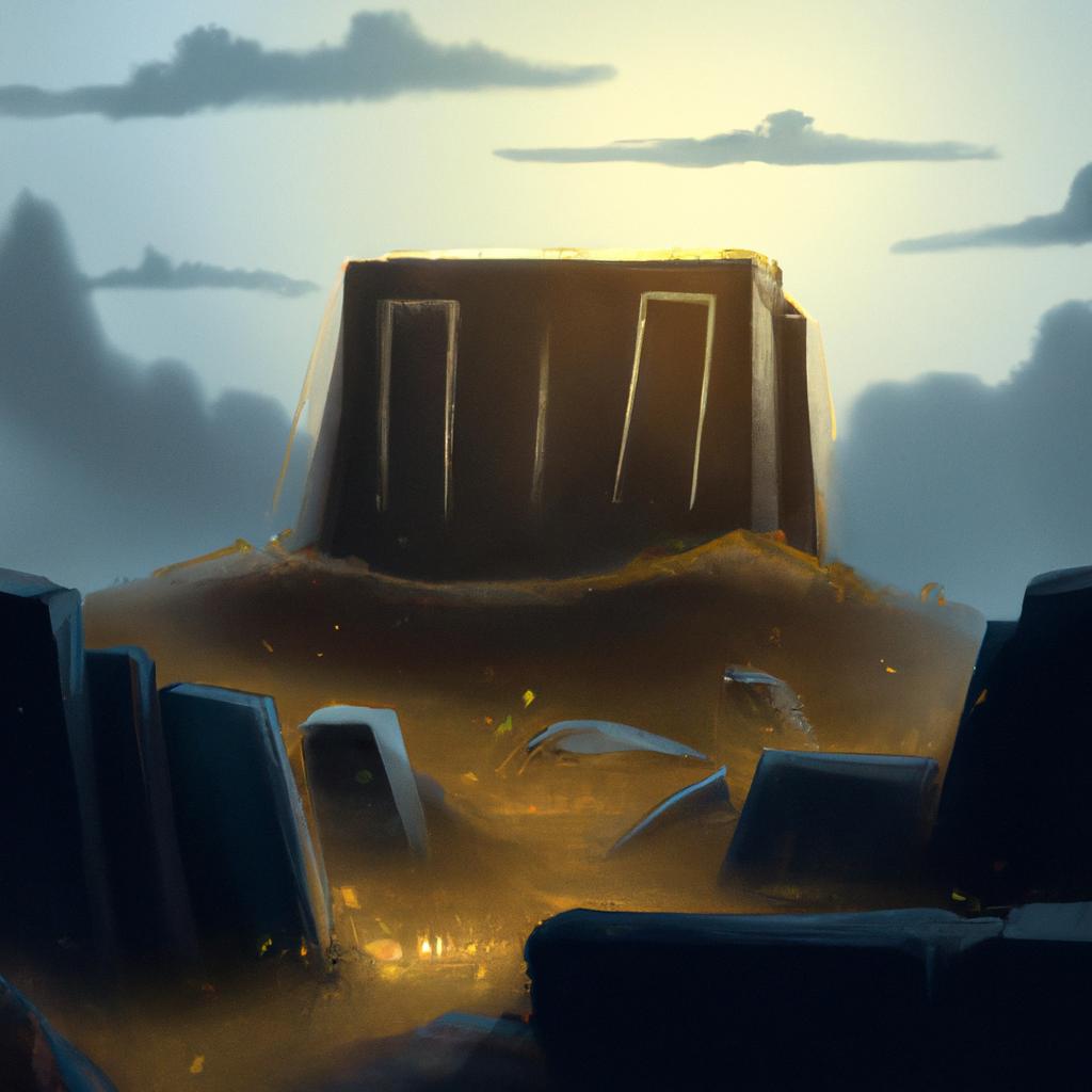 Imagem de capa do post "Descubra o Significado de Sonhar com Cemitério e Túmulos!" com um desenho digital