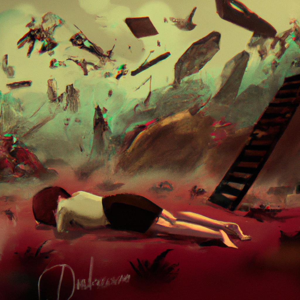 Imagem de capa do post Descubra o Que Significa Sonhar com Chão Desmoronando com um desenho digital