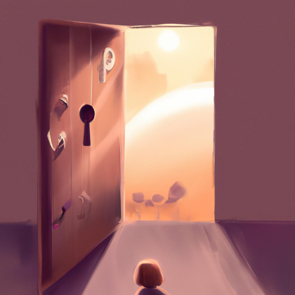 Imagem de capa do post "Descubra o Significado de Sonhar com Chave Abrindo Porta!" com um desenho digital