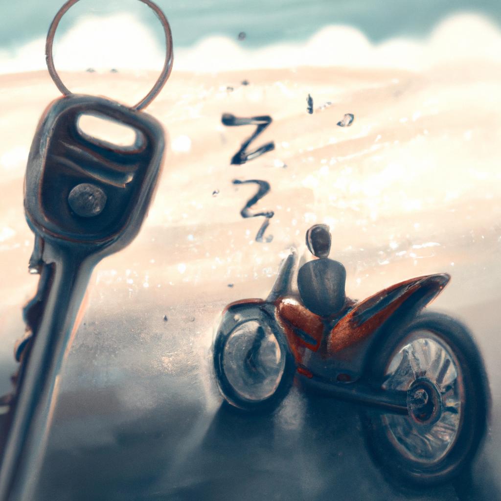 Imagem de capa do post "Sonhar com Chave de Moto: O Que Significa Esse Sonho?" com um desenho digital