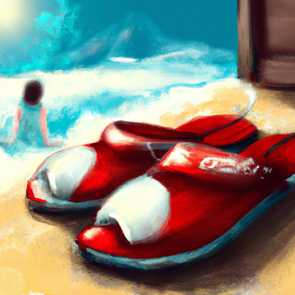 Imagem de capa do post "Descubra o Significado de Sonhar com Chinelo Vermelho!" com um desenho digital