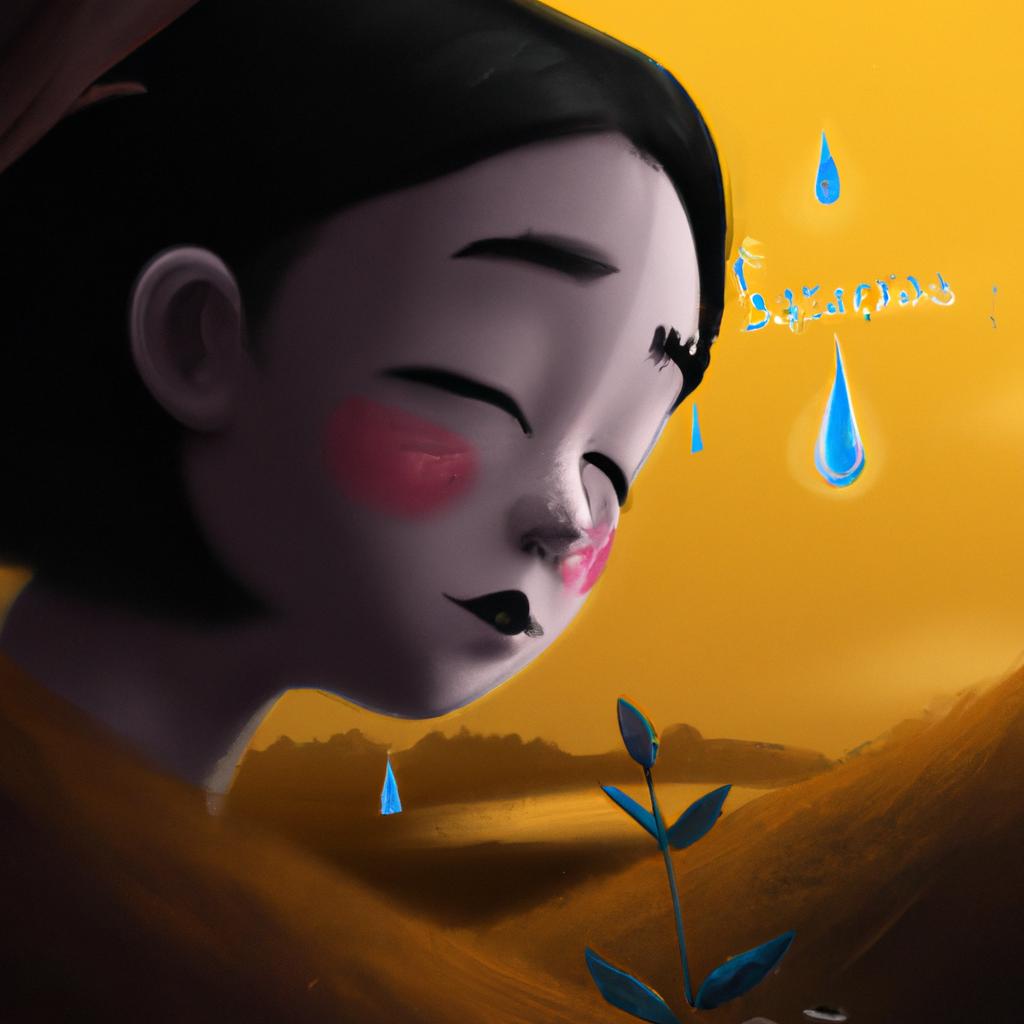 Imagem de capa do post "Descubra o Significado de Sonhar com Choro: Surpreenda-se!" com um desenho digital