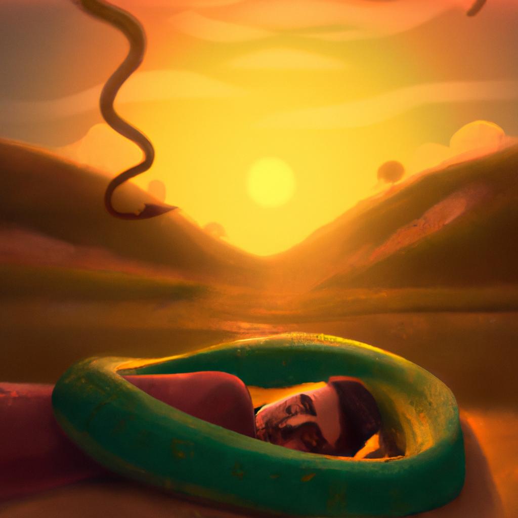 Imagem de capa do post Sonhar com Cobra Desovando: O Que Significa? com um desenho digital