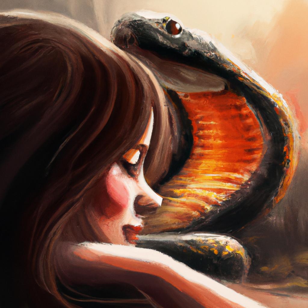 Imagem de capa do post "Descubra o Significado de Sonhar com Cobra Enorme!" com um desenho digital