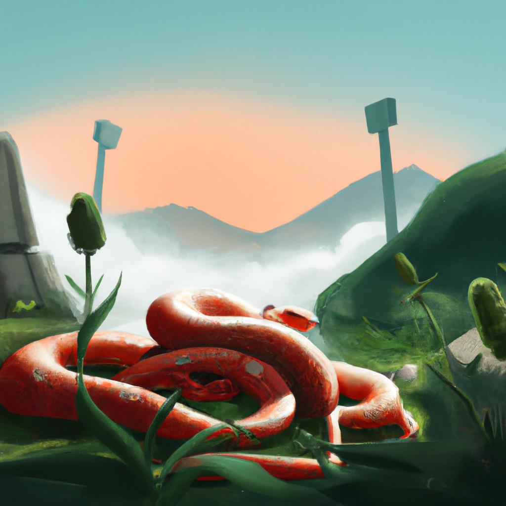 Imagem de capa do post "Descubra o Significado de Sonhar com Cobra Escondida!" com um desenho digital