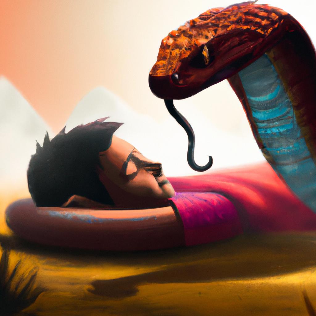 Imagem de capa do post "Descubra o Significado de Sonhar com Cobra Grande Jogo do Bicho" com um desenho digital