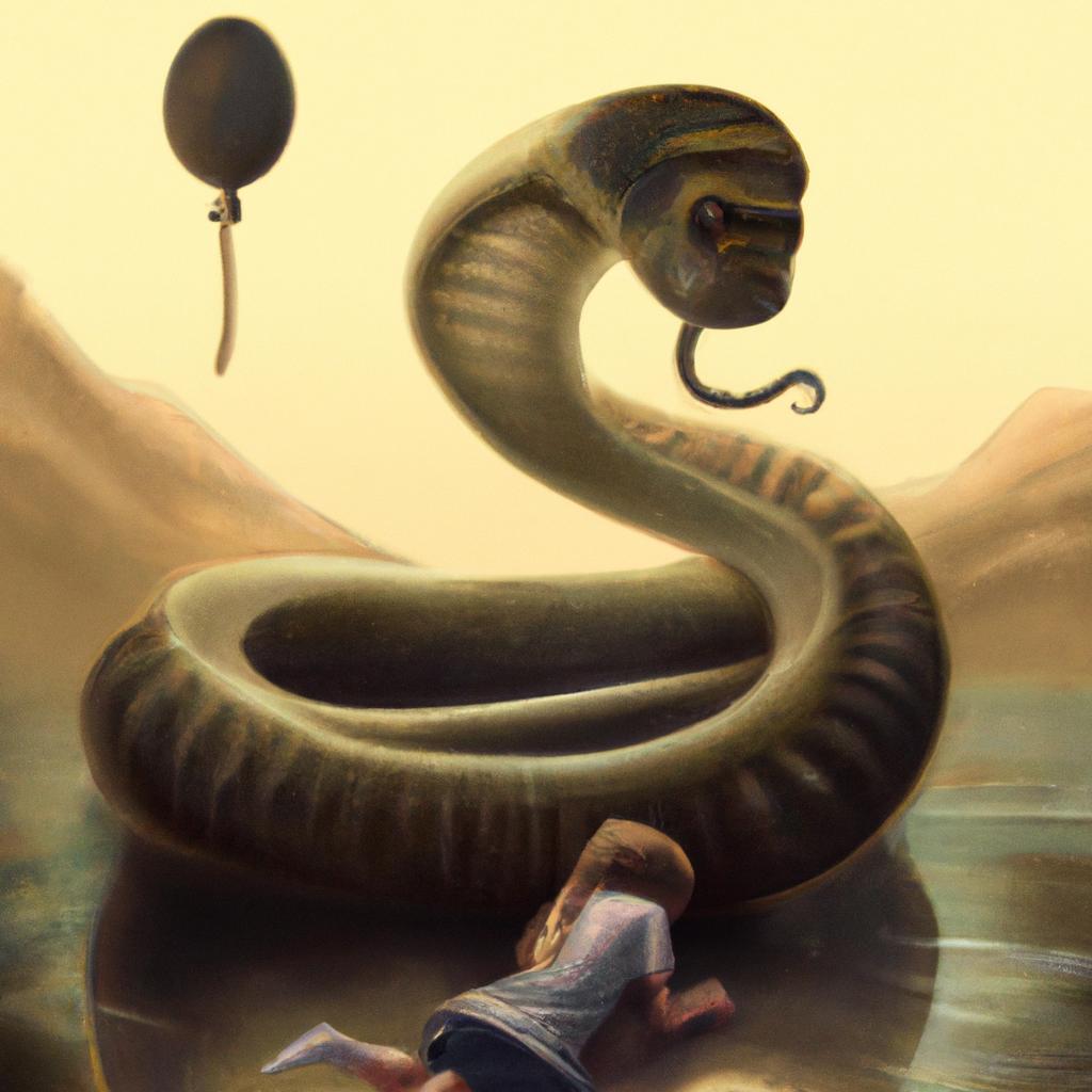 Imagem de capa do post Sonhar com Cobra Grande: O Que Significa Quando Ela Te Quer Pegar? com um desenho digital